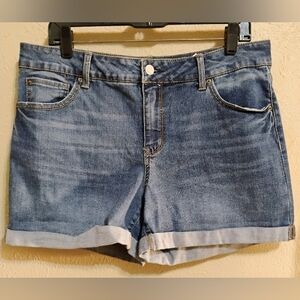 Time and Tru Cuffed Denim Shorts